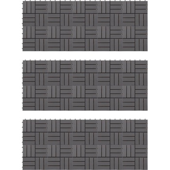 vidaXL Декинг плочки, 30 бр, промито сиво, 30х30 см, акация масив (3054435)