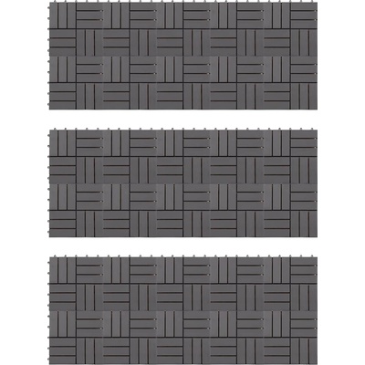 vidaXL Декинг плочки, 30 бр, промито сиво, 30х30 см, акация масив (3054435)