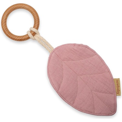 New Baby detské hryzátko Leaf pink