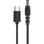 Gigapack Кабел за зареждане 5, 5x2, 1 мм DC - Type-C 12V/1A, 150 см, ЧЕРЕН GP-46871 (GP-46871)