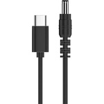 Gigapack Кабел за зареждане 5, 5x2, 1 мм DC - Type-C 12V/1A, 150 см, ЧЕРЕН GP-46871 (GP-46871)