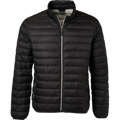 James & Nicholson JN 1140 pánska páperová bunda 02.114 black/silver