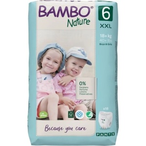 Bambo Nature Еко пелени тип гащи Bambo Nature - Размер 6, XXL, 18+ kg, 18 броя (1000021519) - ozone