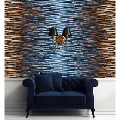 Gario Fototapeta Tapisérie, modrá a hnedá abstraktné Materiál: Vliesová, rozmery 200 x 140 cm