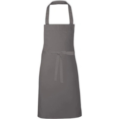 Link Kitchen Wear Klasická grilovací zástěra X1008 Dark Grey Pantone 431 80x70cm