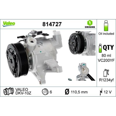 Kompresor, klimatizace VALEO 814727