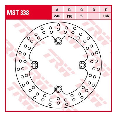 TRW ZF brzdový kotouč zadní HONDA CBR 500 / CB 500 F / X 13-, CBF 500 04-08, CB / CBF / CBR 600 / HORNET 04-15, CB / CBR 650 14-18, CBF 1000 06-16 – Zboží Mobilmania