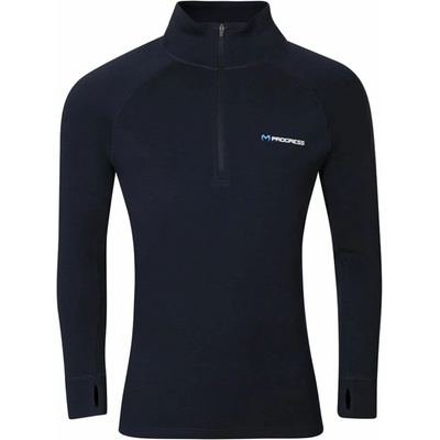 MT TRZ 250 pánský merino rolák s krátkým zipem černo-modrá – Zboží Dáma