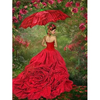 Image 1 of Жена с червена рокля 24/34 см