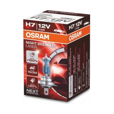 OSRAM žárovka H4 12V 60/55W P43T NIGHT BREAKER® LASER (+150%) 1 kus