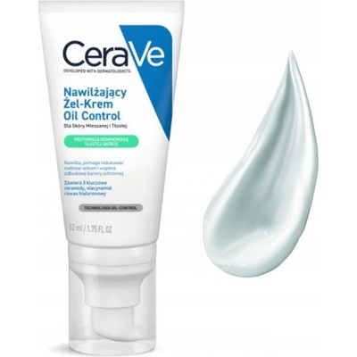 CeraVe Hydratační gel-krém s technologií pomáhající absorbovat kožní maz 52 ml