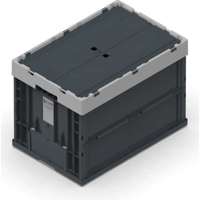 PK Group Skládací přepravka plná 600x400x420 s víkem