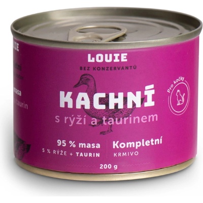 Louie Cat Kachní s rýží a taurinem 200 g – Zbozi.Blesk.cz