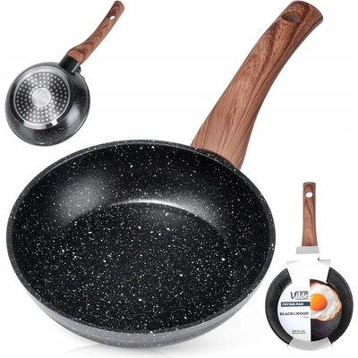 Tradiční pánev Vilde Black&Wood 16 cm granitová