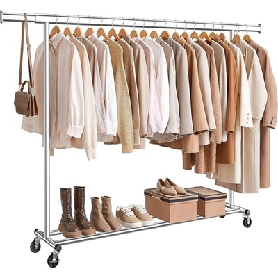 SongmicsHome DOLLY 45 x 160-200 x 161,5 cm stříbrná HSR175E01