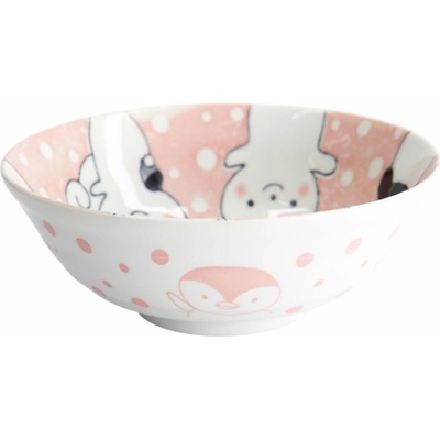 Tokyo Design Studio Miska na ramen Kawaii Animals Pink 1000 ml