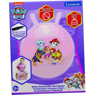 Lexibook Nafukovacia skákacia lopta Labková Patrola 45 cm ružová