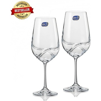 Crystalex červené víno Turbulence přátelská souprava 2 x 550 ml