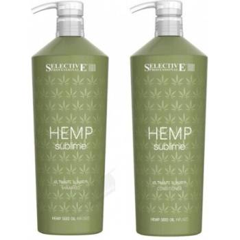 Selective Professional ХИДРАТИРАЩ КОМПЛЕКТ ШАМПОАН И БАЛСАМ С КОНОПЕНО МАСЛО selective professional hemp sublime 2Х1000ml