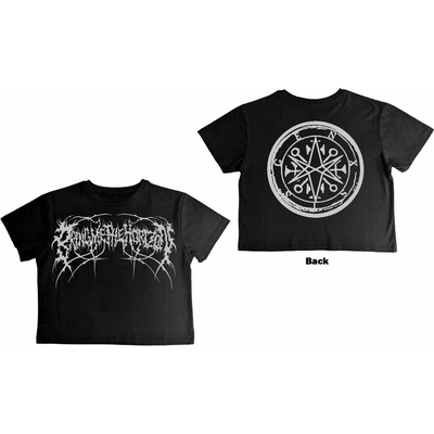 Bring Me The Horizon Ladies Crop Top: Metal Logo Genxsis back Print