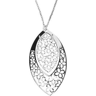 Infinity Silver Stříbrný náhrdelník s motivem kytiček 29025946