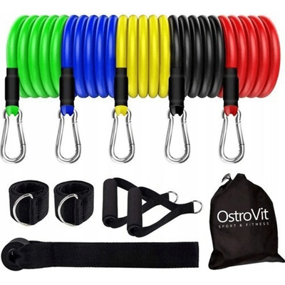 OstroVit Sada 5 odporových pásů na cvičení Expander