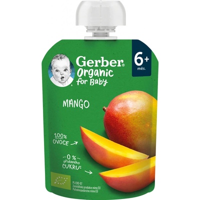 Gerber Organic vrecko mango 6 x 90 g​