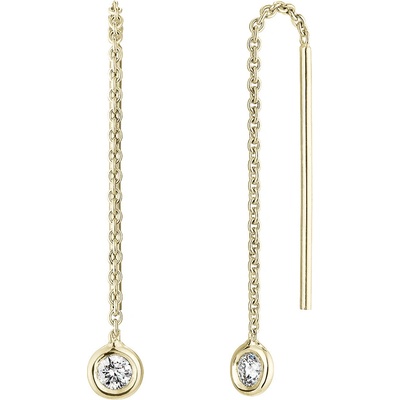 Tiami Visací náušnice Sweetie ze žlutého zlata s diamanty ESWY20004