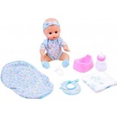 Joko Interaktívna bábika pije ciká hovorí plače smeje sa + pampers + cumlík + nočník modrá