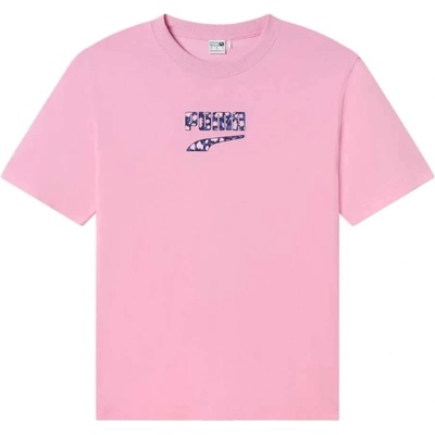 Тениска Puma Downtown short sleeve T-shirt - Pink (White / Rose Quartz / Rosebay)