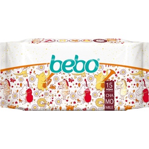 Bebo мокри кърпи с екстракт от лайка - 15 броя