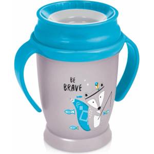 LOVI Чаша с дръжки 360° Lovi - Junior, Indian Summer, 250 ml, 9 m+, Синя (1/592)