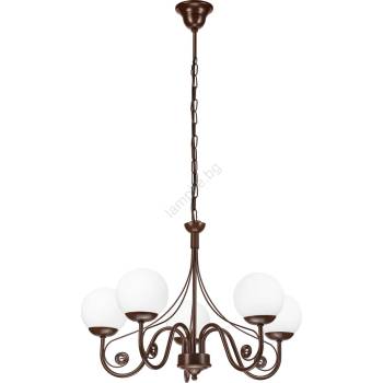 Brilagi - LED Пендел COTTAGE 5xG9/40W/230V кафяв/бял (BG1515)