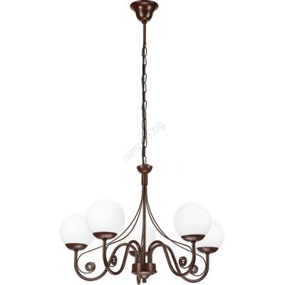 Brilagi - LED Пендел COTTAGE 5xG9/40W/230V кафяв/бял (BG1515)