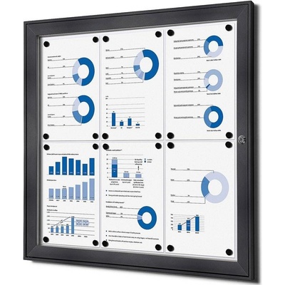 Jansen Display Interiérová uzamykatelná informační vitrína 6 x A4 – Zboží Živě
