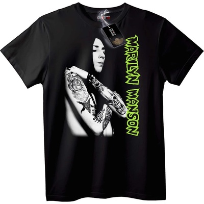 NOONEBRAND Тениска Marilyn Manson Татуировка - XS, Black