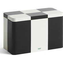 HAY Plechová dóza Tin Medium Black Off-white AE360-A602-AO71