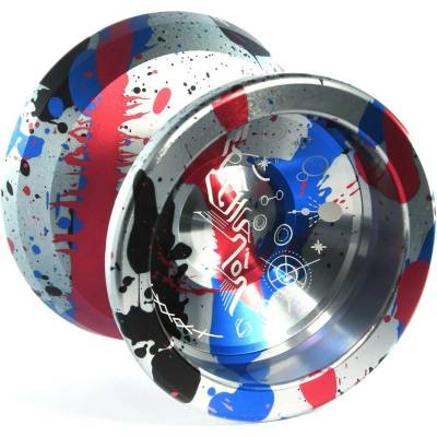 c3yoyodesign Epiphanion William Chow signature yo-yo Splash stříbrná + červená + modrá
