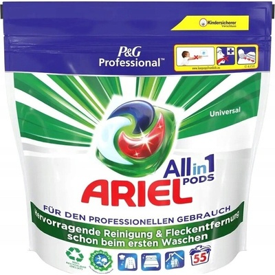 Ariel Professional All in1 Pods prací kapsle Universal 55 PD