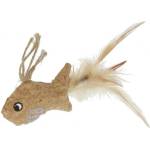 Kerbl Играчка за котки Kerbl Fish Korki - рибка от корк с опашка от пера и котешка трева, 21 х 10 см, Германия 81672