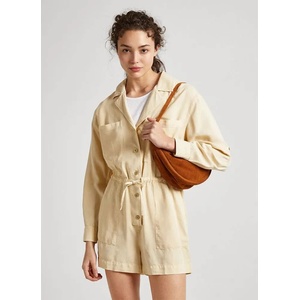 PEPE JEANS Elison long sleeve romper - Beige (Malt Beige)