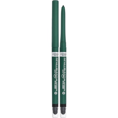 L'Oréal Paris Infallible Grip 36H Gel Automatic Eye Liner dlouhotrvající gelová tužka na oči 008 Emerald Green 1,2 g
