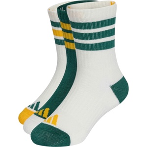 adidas Детски спортни чорапи adidas Kid's 3-Stripes Concept Crew 3-Pack Sports socks - Off White / Collegiate Green / Off White - размер 34-36 (EU) (207-1484-0916)