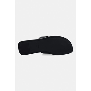 Calvin Klein джапанки дамски от кожа FLAT SANDAL THONG LTH - answear - 107,55 лв