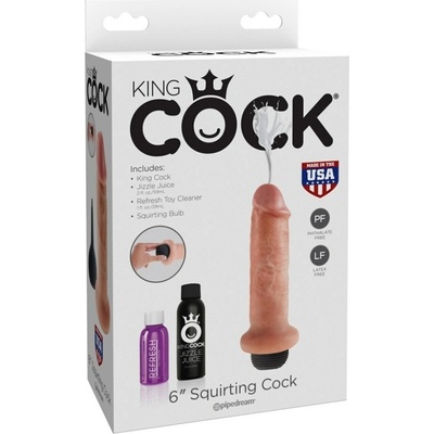 King Cock Squirting Cock 6 stříkací dildo 15 cm
