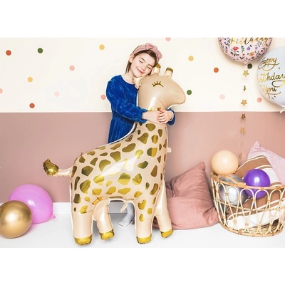 Party Deco FB70 Fóliový balón Žirafa béžový 100x120 cm