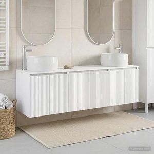 vidaXL Комплект шкафове за баня 3 бр. Бяло 161, 5 x 44, 5 x 80 см (3405707)
