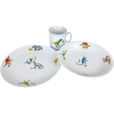 Thun detská jedálenská súprava Dinosaury 3 dielna