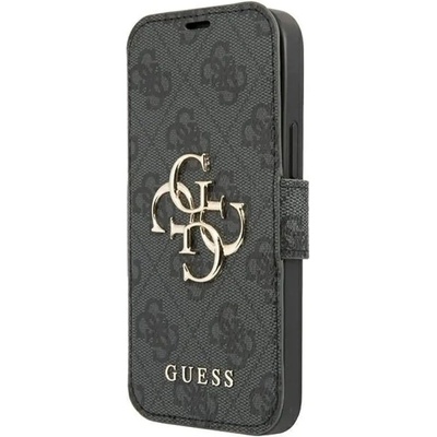 GUESS GUBKP13X4GMGGR iPhone 13 Pro Max 6.7" сив/сива книга 4G Голямо метално лого (3666339032593)