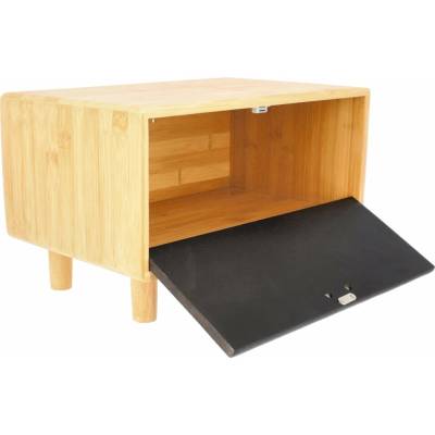 Homla Chlebník chlebník chlebník nádoba na chlieb obedár BAMBOU čierna 35x23 cm HOMLA
